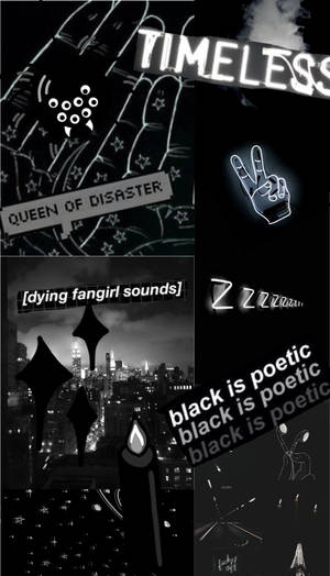 Collage negro estética alternativa — Estética alternativa Fondos de pantalla