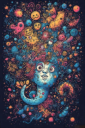 juguetón,doodle,arte digital,peculiar,creatividad,líneas suaves,estiloso,divertido,fondo de pantalla — iPhone 4 Fondos de pantalla