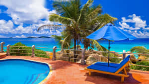 Fondo de piscina — Vista al océano Fondos de pantalla