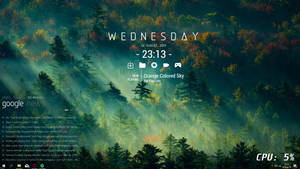 Fondo de Rainmeter que muestra un hermoso bosque