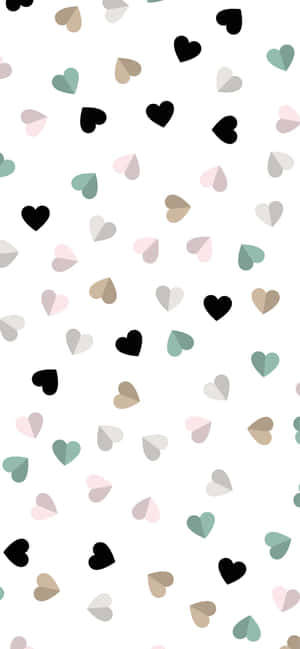 Fondo de San Valentín con corazones rosas y cartas de amor — 1170x2532 Fondos de pantalla