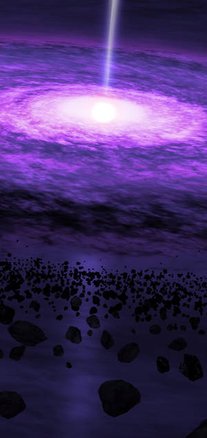 Fondo Espacio Teléfono Púrpura Quasar — iPhone Air Fondos de pantalla