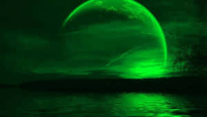 Fondo estético verde neón impactante