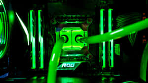 Fondo Estético Verde Neón Cautivador