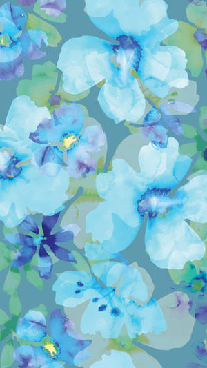Fondo Floral Azul para iPhone