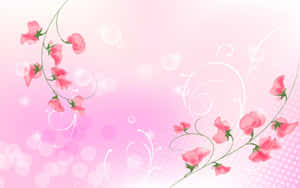 Fondo Floral Rosa