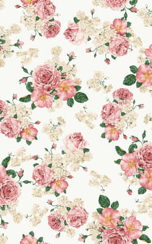 Fondo Floral Rosa
