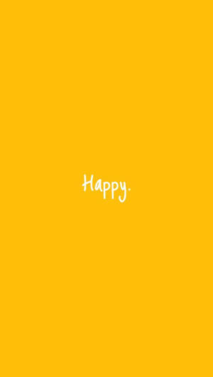 Fondo pastel amarillo lindo inscrito con Feliz — Aesthetic amarillo pastel Fondos de pantalla