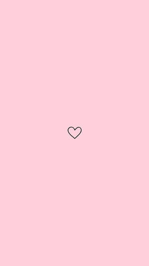 Fondo de pantalla rosa estético de iPhone con corazón — Estética rosa iPhone Fondos de pantalla