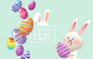 Fondos de conejitos y huevos de Pascua adorables