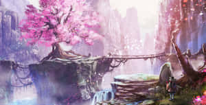 Imágenes de estética anime en tonos rosa — Rosa claro estético Fondos de pantalla
