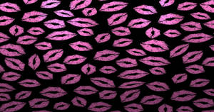 Fondos de Pantalla Estéticos de Labial en Negro y Rosa — Patrón genial Fondos de pantalla