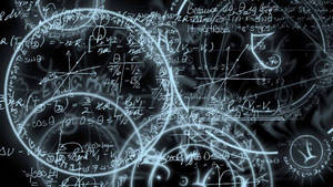 Fondo de pantalla de fórmulas matemáticas y círculos