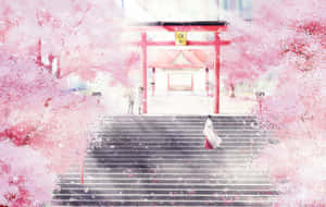 Fotos de estética anime rosa — Rosa claro estético Fondos de pantalla