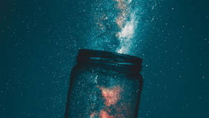 Fondo de pantalla de frasco estético espacial — Estética espacial Fondos de pantalla