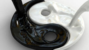 Fondo de pantalla Frío Yin Yang en Blanco y Negro — Negro elegante Fondos de pantalla