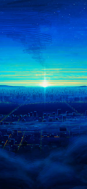 Fondo de pantalla genial de funda para iPhone 11 con degradado azul y cielo brillante — iPhone 11 Fondos de pantalla