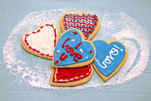Fondo de pantalla de galletas de corazón de jengibre — 3:2 Fondos de pantalla