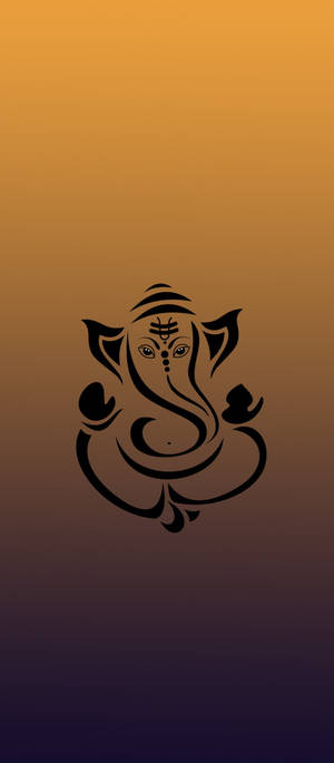 Ganesh Amarillo Negro Ombre iPhone — Galaxy Z Flip 7 Fondos de pantalla