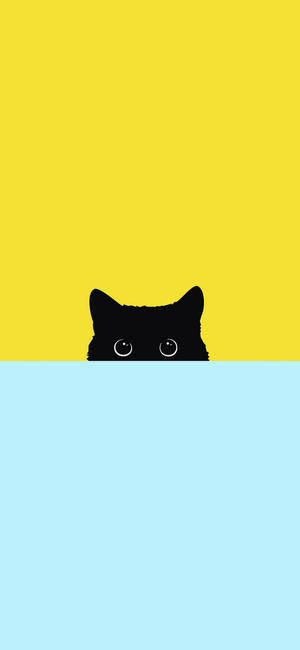 Gatito Negro Minimalista Android — iPhone 14 Plus Fondos de pantalla
