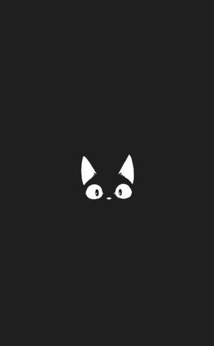 Gato anime estético blanco y negro lindo