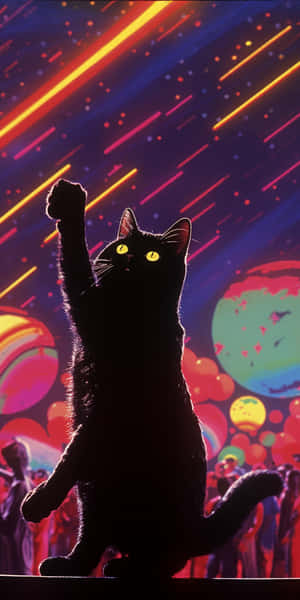 Gato de la Fiebre del Disco Nocturno