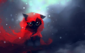 Gato lindo rojo oscuro pastel