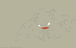 Geodude Evolucionado Contorno Simple Gris — Pokemon Fondos de pantalla