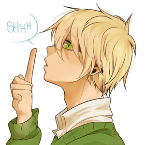 Gesto de silencio de un personaje de anime