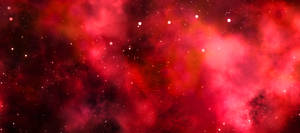 Fondo de pantalla genial de polvo cósmico rojo, estrellas blancas y cuerpos celestes