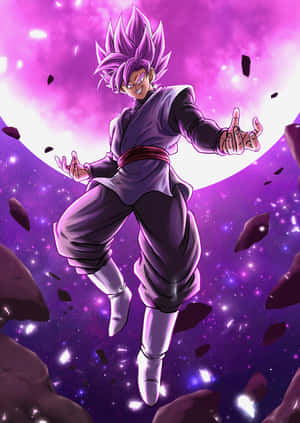 Goku Black cargando a la batalla en su forma Super Saiyan Rosé — iPad Air Fondos de pantalla