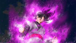 Goku Negro con Aura Rosa Intenso