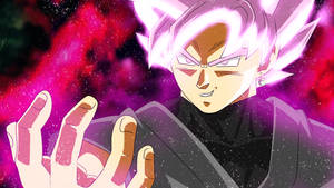 Goku negro con cabello rosa brillante