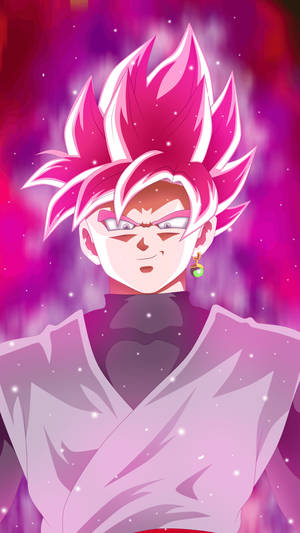 Goku Negro con Cabello Rosado Brillante