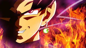 Goku Negro en Fuego Ardiente
