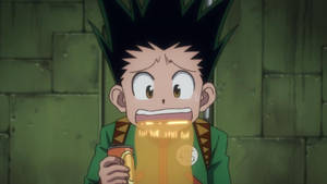 Gon Freecss vomitando bebida — Estética verde GIF Fondos de pantalla