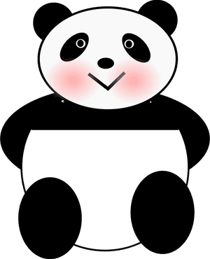 Gráfico de panda caricatura sonriente — Panda Fondos de pantalla