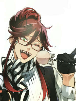 Grell Sutcliff en una pose colorida y feroz en una ilustración cautivadora — Kindle Fondos de pantalla