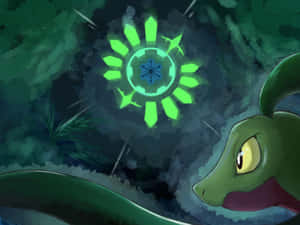 Grovyle rodeado de bambú — Paisaje anime Fondos de pantalla