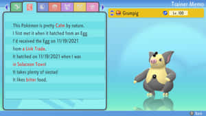 Grumpig Brillante con Descripción — GIF de videojuego Fondos de pantalla