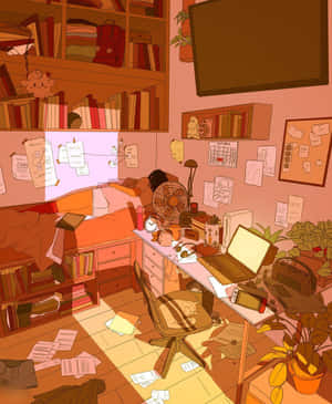 Imágenes de habitación de anime — Habitación anime GIF Fondos de pantalla