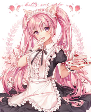 Imágenes estéticas anime rosa — Galaxy Z Fold 5 Fondos de pantalla