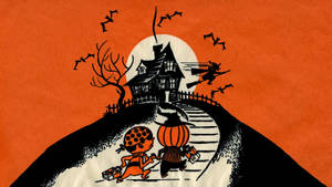 Halloween vintage de truco o trato
