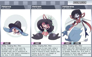 Hatenna, Hattrem y Hatterene con descripciones — Gaming GIF Fondos de pantalla