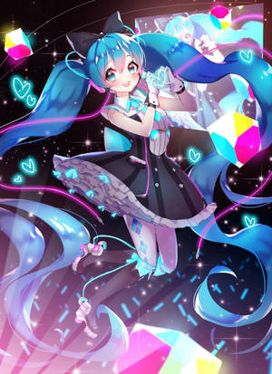 Hermoso fondo de pantalla fan art HD de Hatsune Miku — Oppo Pad 4 Pro Fondos de pantalla