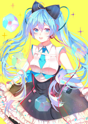 Fondo de pantalla de Hatsune Miku en hermoso arte anime HD — OnePlus Pad 2 Pro Fondos de pantalla