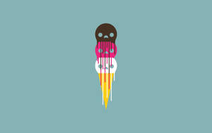 Fondo de pantalla minimalista de helado derritiéndose