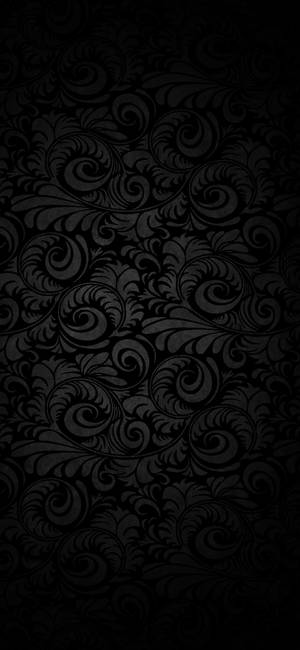 Imagen de Helechos Rizados para Apple iPhone Negro — iPhone 15 Plus Fondos de pantalla