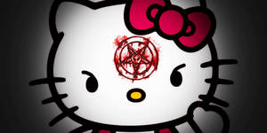 Fondo de pantalla de Hello Kitty Halloween Marca Sangrienta — Hello Kitty Halloween Fondos de pantalla