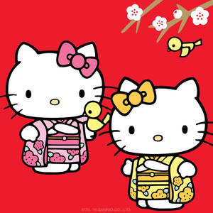 Fondo de pantalla Hello Kitty Kimono de Halloween — Hello Kitty Halloween Fondos de pantalla
